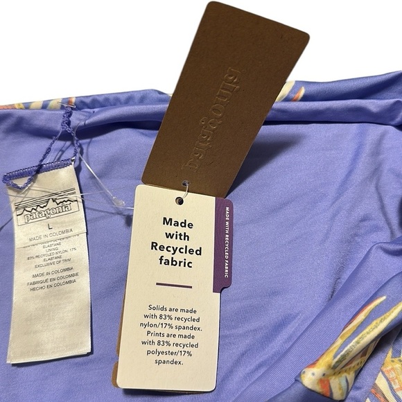 Patagonia NWT  Sunamee Bottoms Palms of My Heart Purple Bikini Bottom S,M,L - Picture 7 of 9